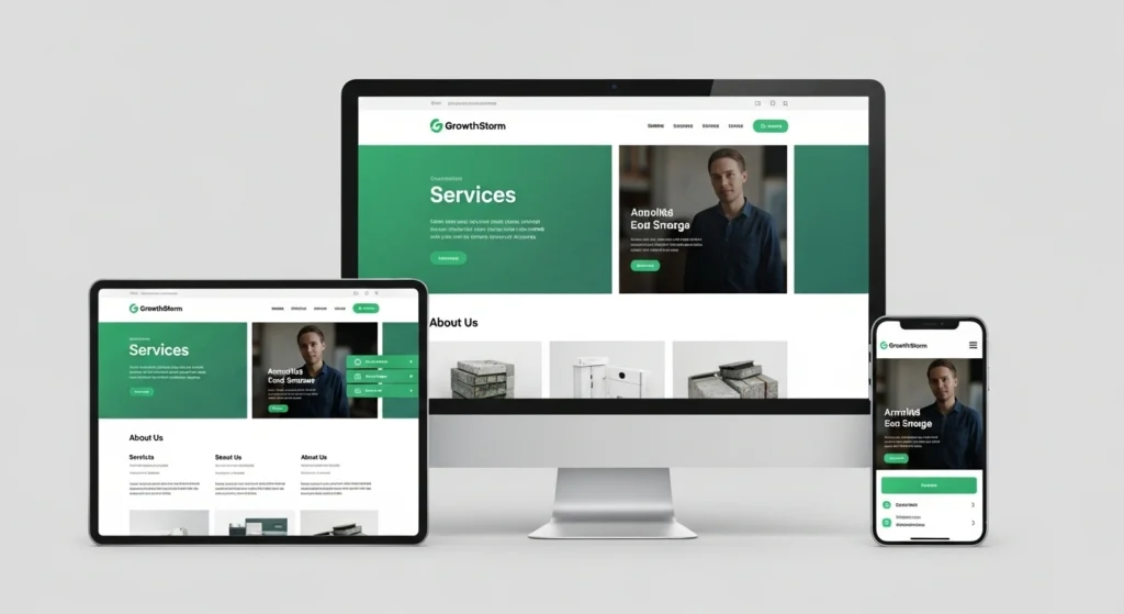 Responsive website layout on multiple devices